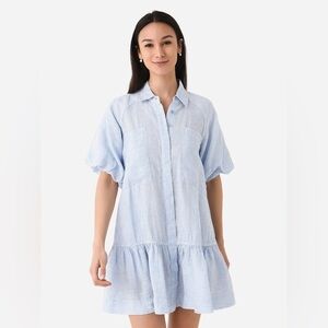 Jonathan Simkhai Crissy Striped Linen Shirting Dress size small